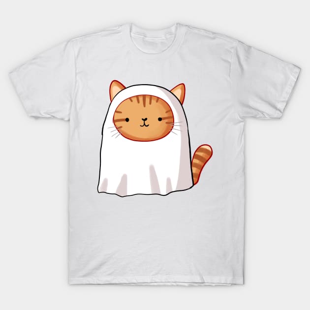 Cute ghost cat T-Shirt by Mayarart